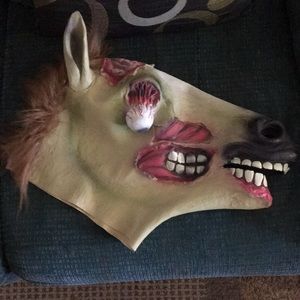 Horse head Halloween mask scary.